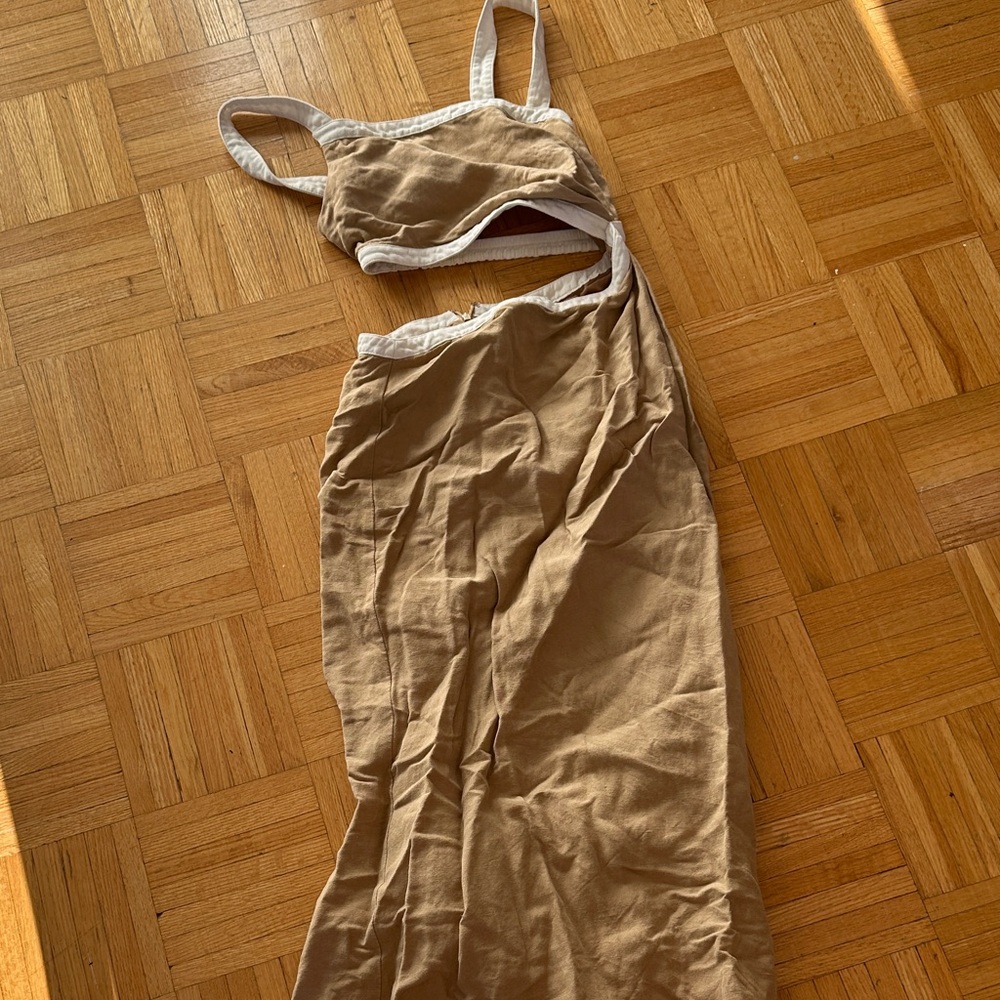 Significant Other Tan Cutout Maxi Dress